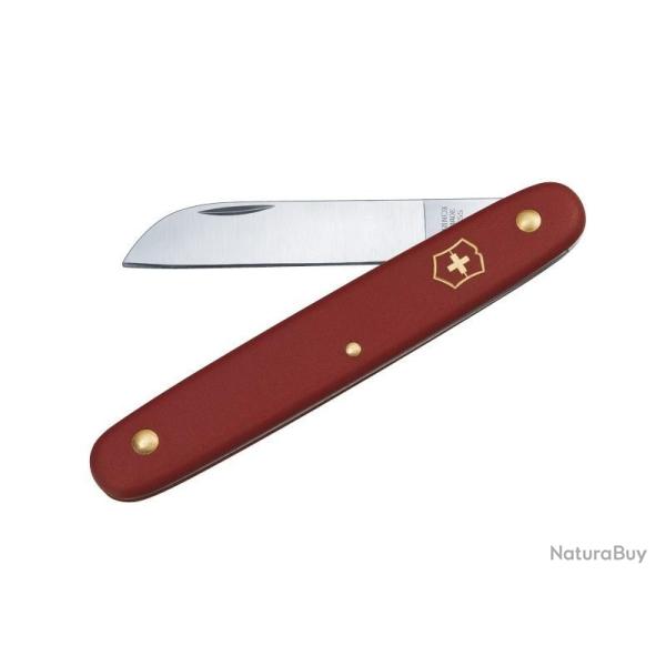BEL1863 COUTEAU DE JARDIN VICTORINOX MANCHE 10CM ROUGE NEUF