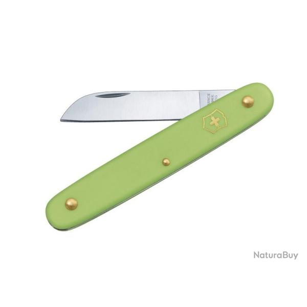 BEL1866 COUTEAU DE JARDIN VICTORINOX MANCHE 10CM VERT SUR CARTE NEUF