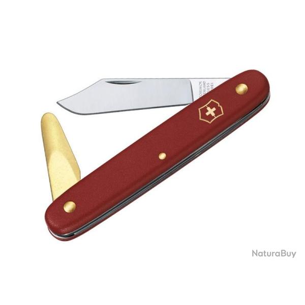 BEL1869 GREFFOIR A SPATULE CUIVRE VICTORINOX MANCHE 10CM ROUGE NEUF