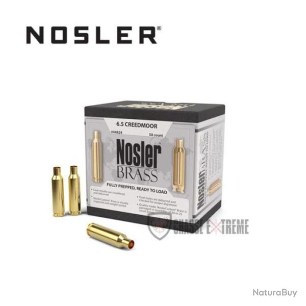 50 Douilles NOSLER Cal 6.5mm Creedmoor