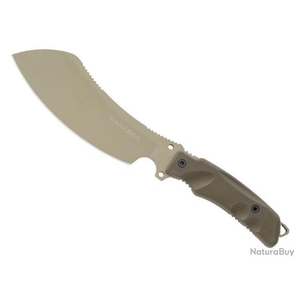 BEL1901 POIGNARD FOX KNIVES PRODUCTION "PANABAS" LAME 17CM ACIER BRONZE + KIT DE SURVIE + ETUI  NEUF