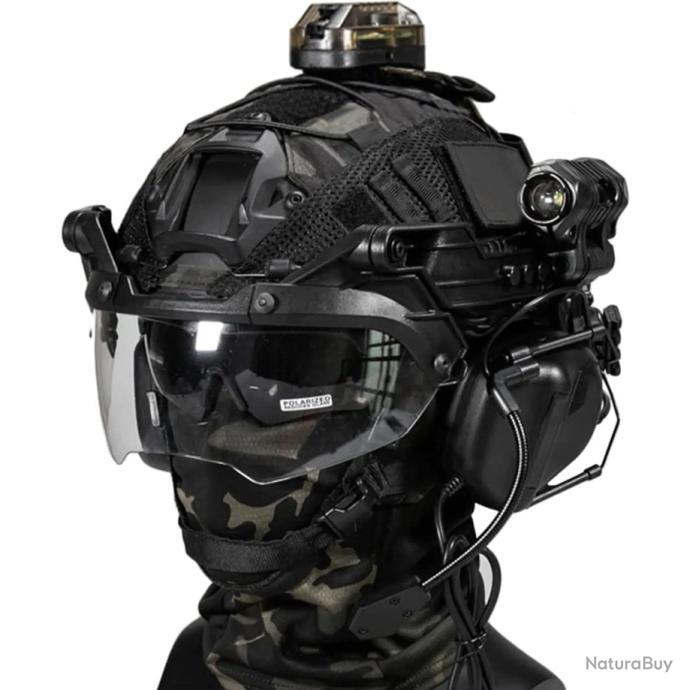 Couvre-casque Tactique Rapide Kombat GB - Maille Balistique Pour Airsoft/paintball, Noir
