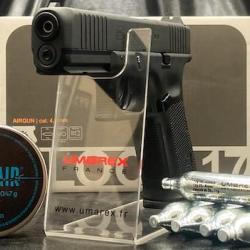 PACK PR&Ecirc;T A TIRER PISTOLET GLOCK 17 GEN5 MOS CO2 CAL 4.5MM - BLACK