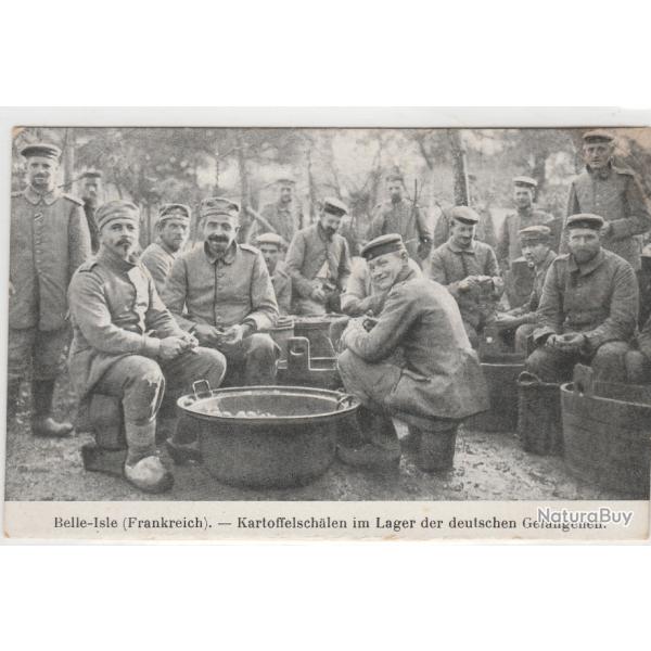 CPA - Belle Ile Frankreich-Kartoffelechalen im Lager der deutschen Gefangenen
