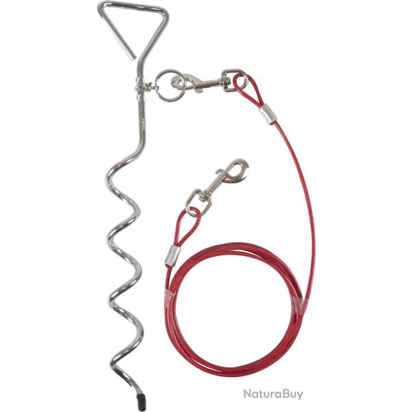 Piquet d'attache pilka avec cble 3 m