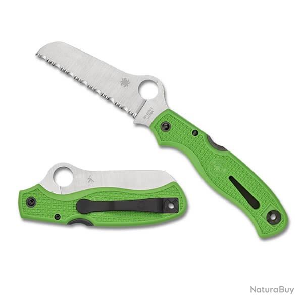 C89FSGR couteau pliant dent� Spyderco "Atlantic Salt" vert avec d�manilleur int�gr�