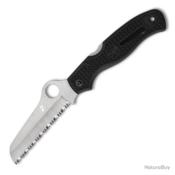 C89SBK couteau pliant dent� Spyderco "Atlantic Salt" noir