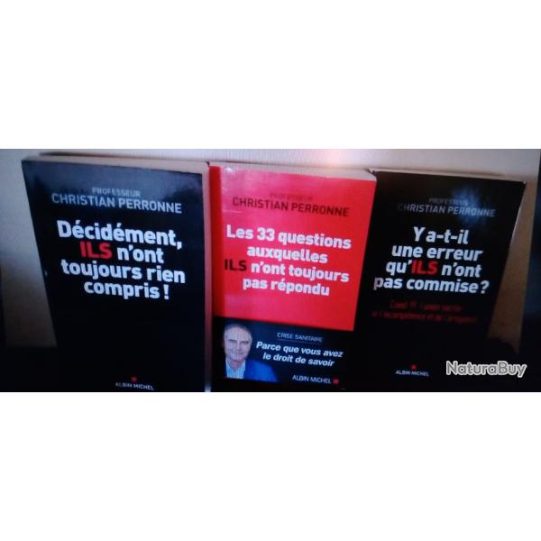 3 livres Christian Perronne , neuf
