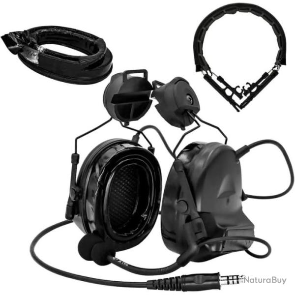 Casque couteurs tactique antibruit NOIR