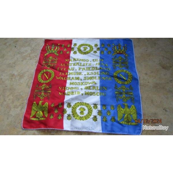 mouchoir d�cor pochette fond tricolore drapeaux aigle garde imp�riale Napol�on Bonaparte Fran�ais