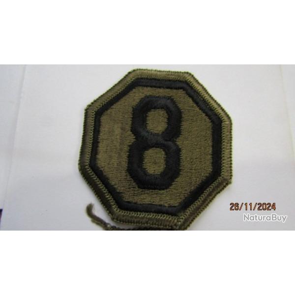 8� corps patch US insigne post deuxi�me guerre am�ricain tenue combat Cor�e Vietnam