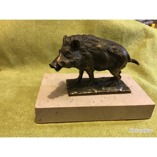 MAGNIFIQUE  SANGLIER SIGNE  ��RENE DEJARDIN��en r�gule