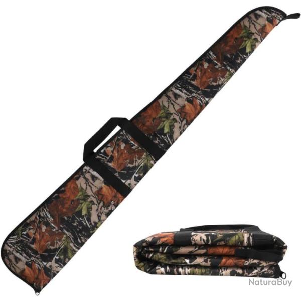 Housse de Transport 123cm pour Fusil de Chasse Sac de Rangement Bandouli�re R�glable Camouflage