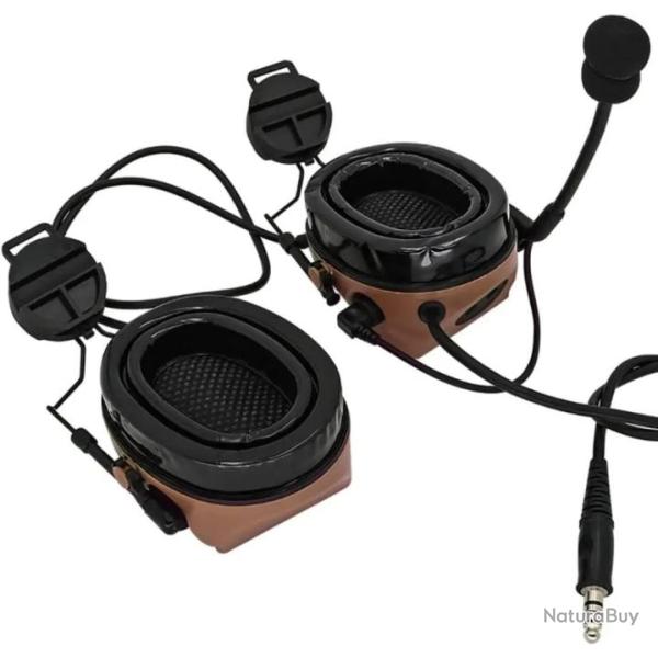 casque d'�metteur-r�cepteur de casque  FOST / ACH / Mich -MARRON-