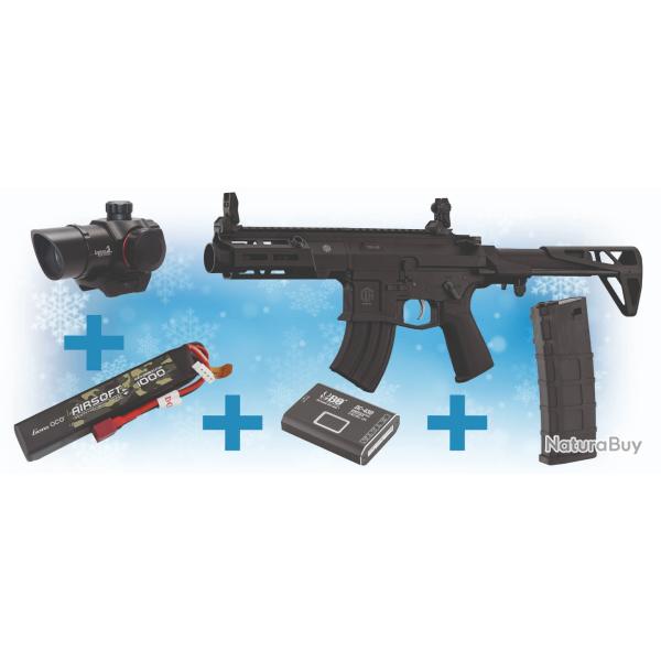 PACK DE NOEL REPLIQUE M923A AEG DOUBLE EAGLE + CHARGEUR + RED DOT + BATTERIE LIPO + CHARGEUR DE BATT
