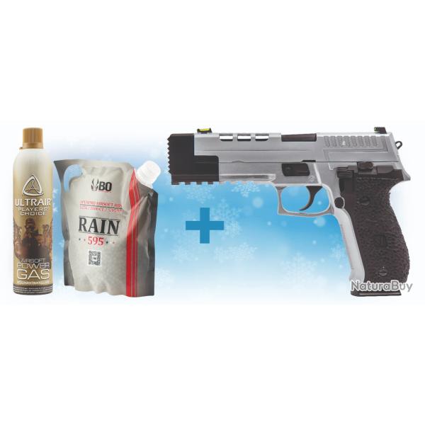 PACK DE NOEL REPLIQUE GBB VORSK VP26X SILVER + BILLES + GAZ