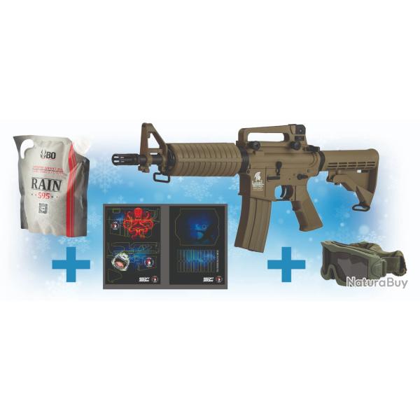 PACK DE NOEL REPLIQUE M4 COMMANDO AEG SKIN SHARK