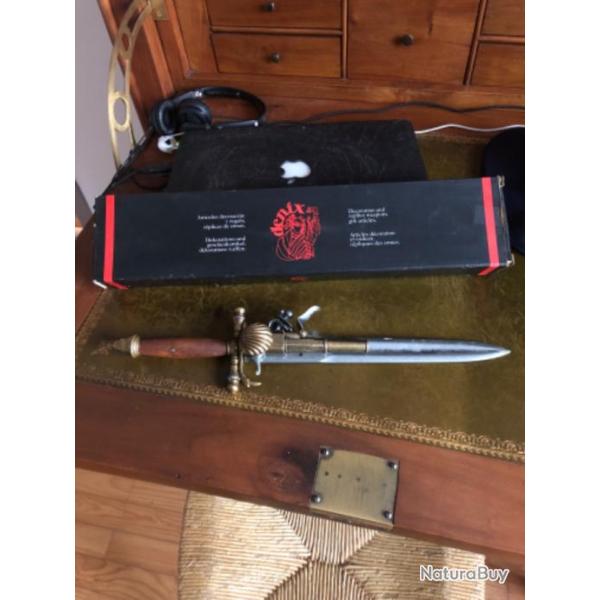 DAGUE PISTOLET SILEX couteau