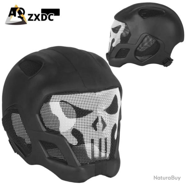 W23 Casque de protection compl�te tactique l�ger airsoft -*NOIR LIVRAISON GRATUITE !!