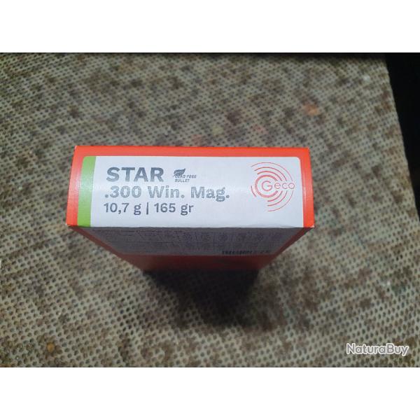 1 boite de 20 cartouches GECO de 300 WINCH MAG � balle STAR de 165 grs / 10,7 g