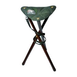Tr&eacute;pied bois toile brod&eacute;e hauteur 60 cm LIVRAISON OFFERTE