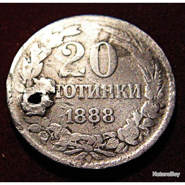 Bulgarie piece de  20 STOTINKI 1888  TB