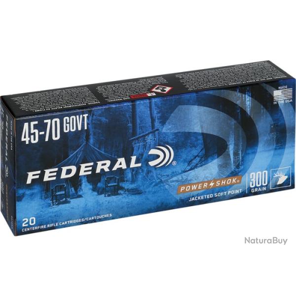 Munitions FEDERAL cal.45-70 power shok 300gr par 60