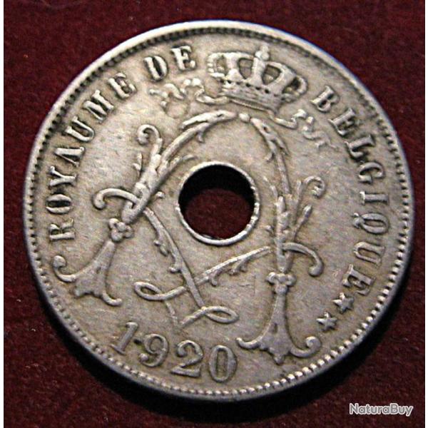 Belgique piece de 25 centimes 1920 (royaume de Belgique) ttb