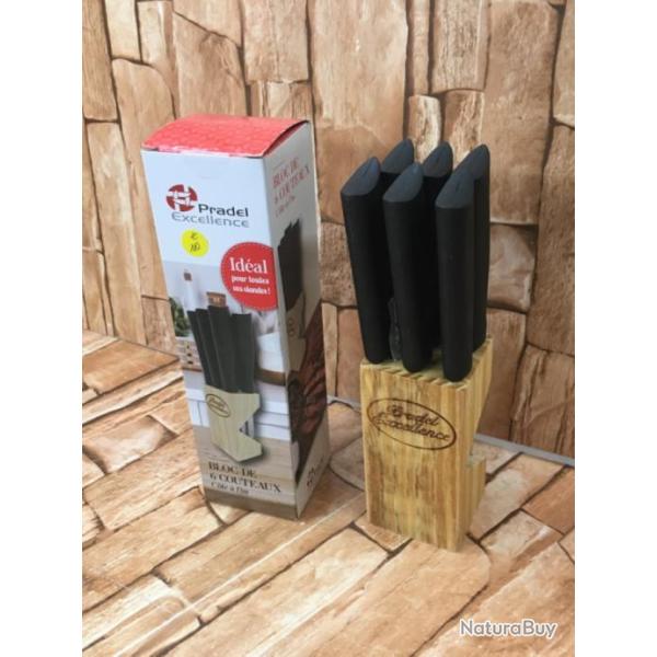 Bloc de 6 couteaux c�te � l'os ptadel