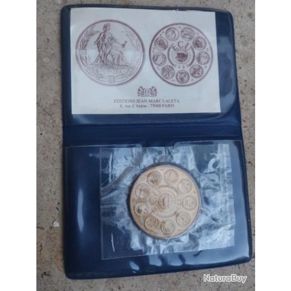 M�daille en bronze, Ecu Europa 1981