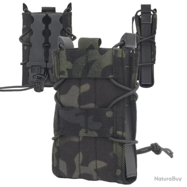 Pochettes de magazines simples: en nylon 500D de haute qualit�-* Black Camo- LIVRAISON GRATUITE !!