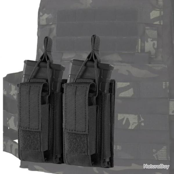 Poudres � double chargeur, syst�me Molle-*BLACK* LIVRAISON GRATUITE  !!