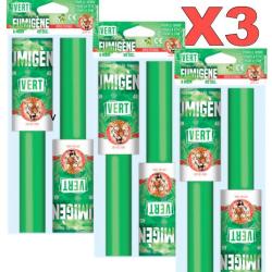 3X Lots de 2 Fumig&egrave;nes &agrave; main Vert - "Le tigre"- Fum&eacute;e &eacute;paisse 45 secondes