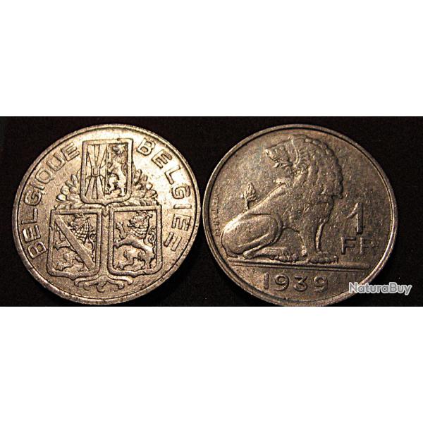 Belgique  piece de 1 franc 1939 (Belgique-Belgie)