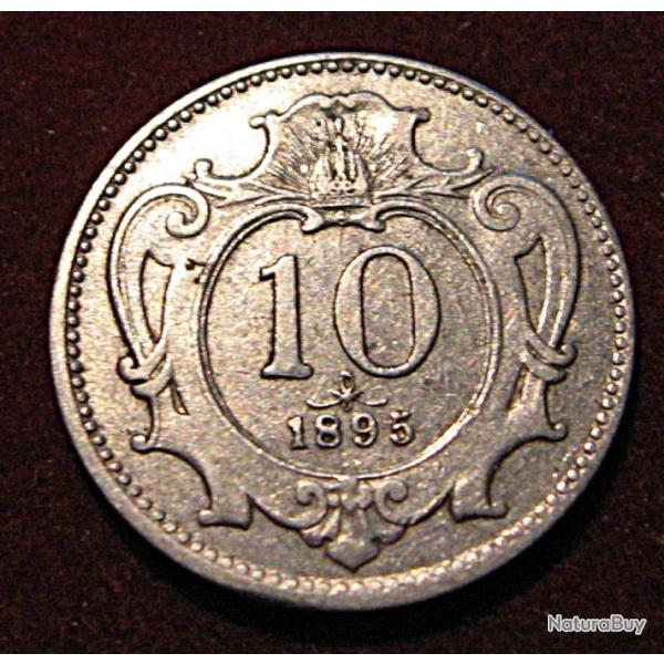 AUTRICHE piece de 10 heller 1895  autriche
