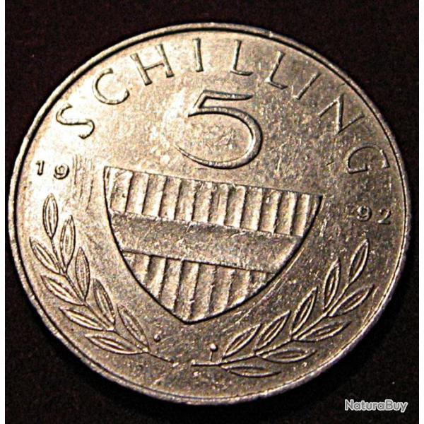 AUTRICHE piece de 5 schilling  1992 ttb