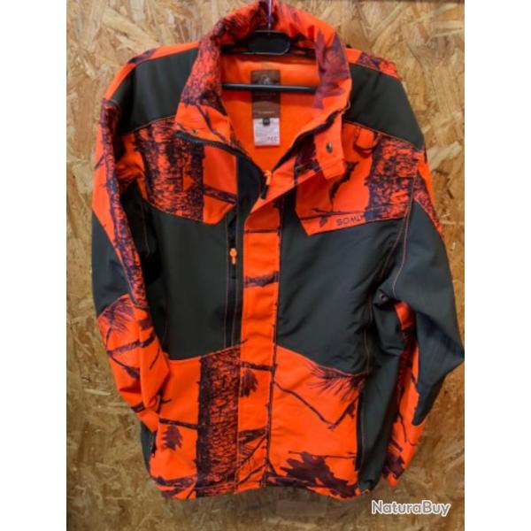 VESTE CHASSE SOFTSHELL CAMO ORANGE SOMLYS