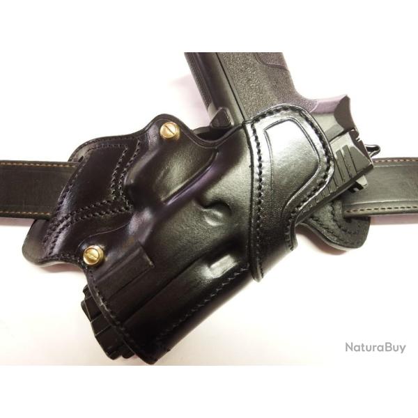 ETUI CUIR "BACK to BACK" pour SIG 2022 (entreprise artisanale fran�aise)