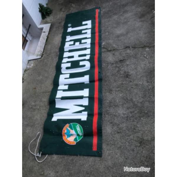 1 banderole publicit� Mitchell 2,45 m x 66 cm p�che occasion collection