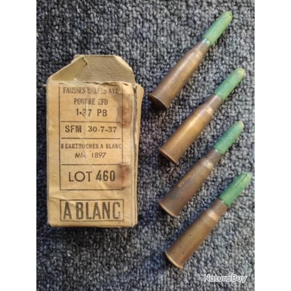 Lot de 4 cartouches 8mm lebel � blanc