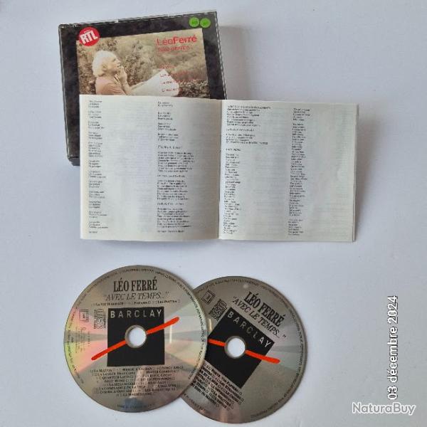 Avec Le Temps... de Leo Ferre, coffret de 2 CD, 32 musiques, 1990