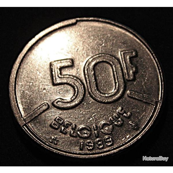 Belgique piece de 50 francs 1989 ttb