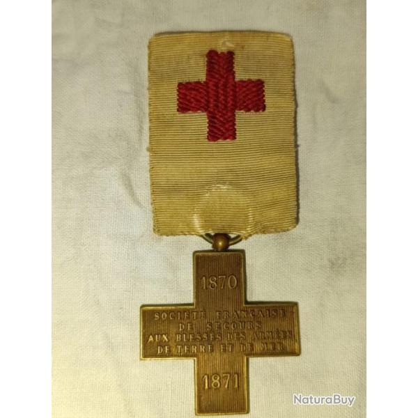 M�daille 1870/71 Soci�t� Fran�aise de secours aux bless�s des arm�es de terre et de mer