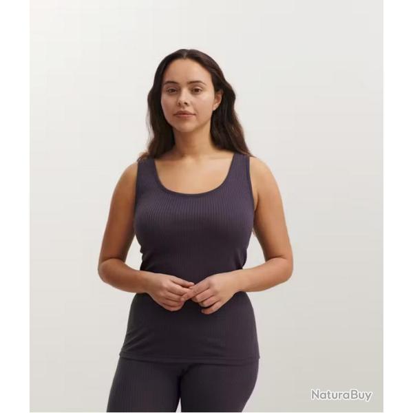 D�bardeur femme pure laine m�rinos bio � cotes aubergine