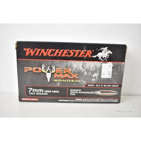 1 Boite de Balles Winchester Power Max Bonded cal: 7RM 150gr