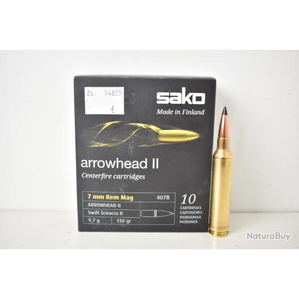 1 boite de Balles Sako Arrowhead II cal 7mm REM MAG 150gr