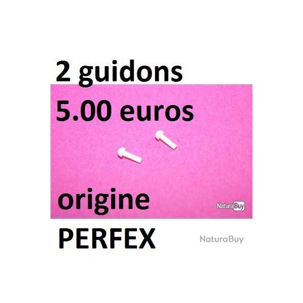 2 guidons plastiques blancs fusil PERFEX MANUFRANCE - VENDU PAR JEPERCUTE (SZA695)
