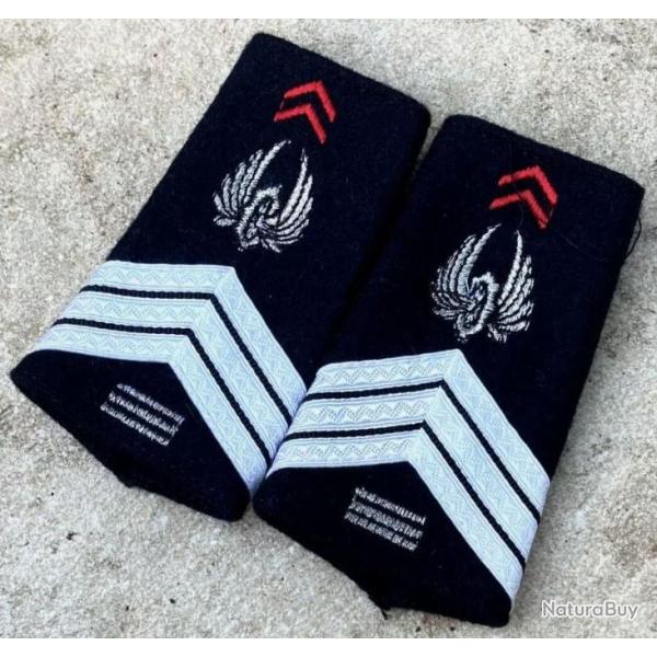 Paire Fourreaux d'epaule Train-Mdl Chef-15 Ans d'Anciennet�