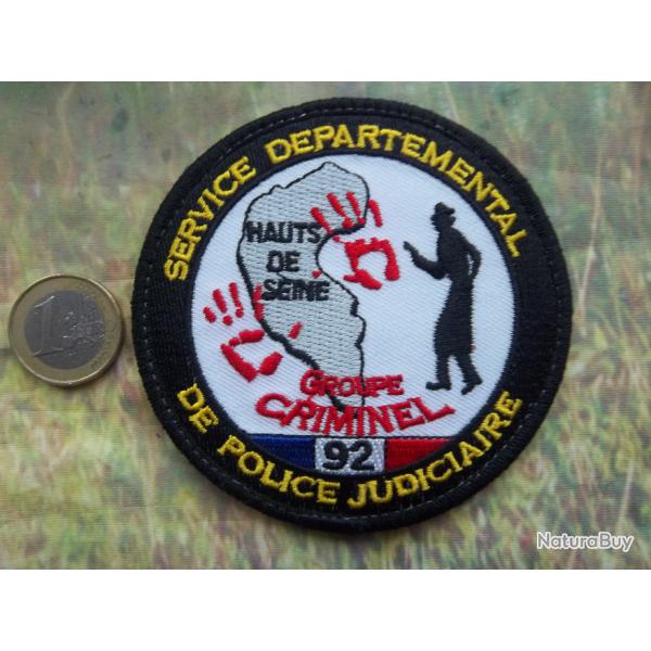 cusson collection obsolte Hauts-de-Seine judiciaire insigne tissu