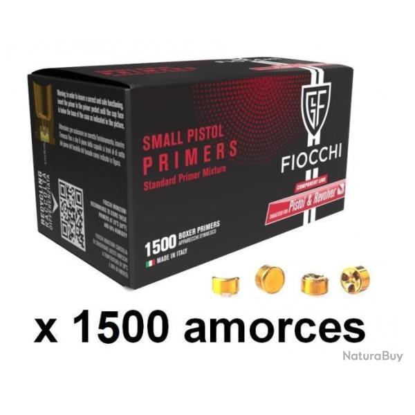Promotion jusqu'au 30/11/2025 Amorces Fiocchi Small Pistol / 1500 � 101 euros frais de port compris